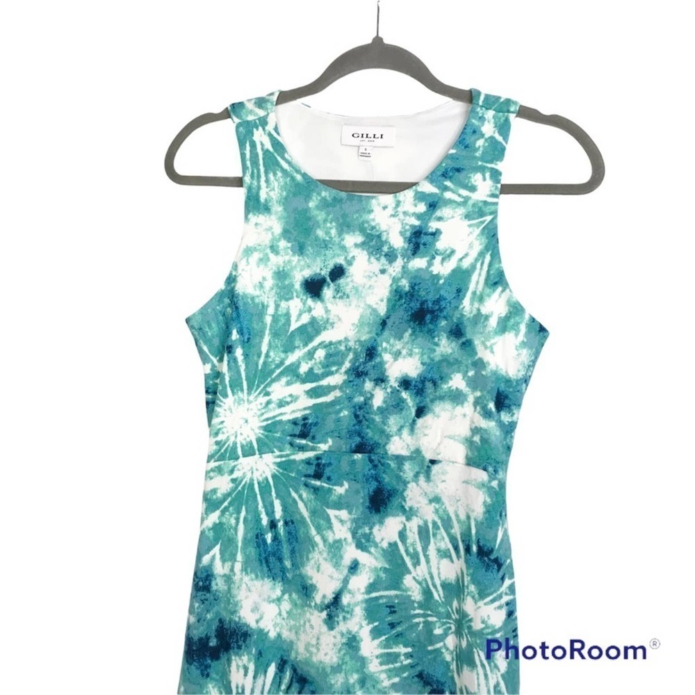 Gilli tie dye sleeveless splatter print midi dress size S NWT - Picture 3 of 5